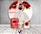 Painel de Festa 3d + Trio Capa Cilindro -  Princesa Marmorizado com Flores Vermelha Vestido Branco - Imagem 2