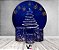 Painel de Festa 3d + Trio Capa Cilindro - Efeito Árvore de Natal Brilhante Fundo Azul - Imagem 2