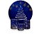 Painel de Festa 3d + Trio Capa Cilindro - Efeito Árvore de Natal Brilhante Fundo Azul - Imagem 1