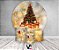 Painel de Festa 3d + Trio Capa Cilindro - Árvore de Natal Tons Dourados Elegante - Imagem 2