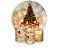 Painel de Festa 3d + Trio Capa Cilindro - Árvore de Natal Tons Dourados Elegante - Imagem 1