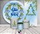 Painel de Festa 3d + Trio Capa Cilindro + Faixa Veste Fácil - Árvore Feliz Natal Estrela Azul - Imagem 2
