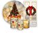Painel de Festa 3d + Trio Capa Cilindro + Faixa Veste Fácil - Árvore De Natal Tons Dourados Elegante - Imagem 1