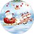 Painel de Festa em Tecido -  Natal Papai Noel com Treno 041 - Imagem 1