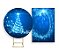 Painel Redondo + Painel Vertical - Árvore de Natal Azul Iluminada 011 - Imagem 1