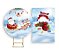 Painel Redondo + Painel Vertical - Natal Papai Noel com Treno Cute 012 - Imagem 1