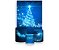 Painel De Festa Vertical + Trio De Capas Cilindro - Árvore de Natal Azul Iluminada 035 - Imagem 1