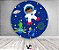 Painel De Festa Redondo 1,50x1,50 - Astronauta na Galáxia Azul 011 - Imagem 2