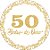 Painel De Festa Redondo 1,50x1,50 - Bodas de Ouro Efeito Glitter Dourado 010 - Imagem 1