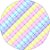 Painel De Festa Redondo 1,50x1,50 - Brinquedo Bolha Push Pop It Candy 004 - Imagem 1