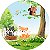 Painel De Festa Redondo 1,50x1,50 - Bosque Cute 001 - Imagem 1