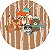 Painel De Festa Redondo 1,50x1,50 - Animais Bosque Marrom 005 - Imagem 6