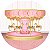 Painel De Festa Redondo 1,50x1,50 - Carrossel Rosa 001 - Imagem 1
