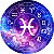 Painel De Festa Redondo 1,50x1,50 - Signo do Zodíaco Peixes 032 - Imagem 1