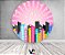 Painel De Festa Redondo 1,50x1,50 - SuperGirl Cidade Rosa 028 - Imagem 2
