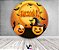 Painel De Festa Redondo 1,50x1,50 - Halloween Abóboras Alaranjado 013 - Imagem 2