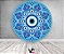 Painel De Festa Redondo 1,50x1,50 - Mandala Olho Grego Azul Claro 005 - Imagem 2