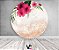 Painel De Festa Redondo 1,50x1,50 - Flores com Efeito Glitter 040 - Imagem 2