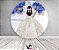 Painel De Festa Redondo 1,50x1,50 - Princesa Flores Azuis 150 - Imagem 2