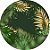 Painel De Festa Redondo 1,50x1,50 - Folhas Tropical Verde e Dourado 019 - Imagem 1