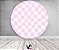 Painel De Festa Redondo 1,50x1,50 - Estampa Quadriculado Rosa Suave 045 - Imagem 2