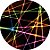 Painel De Festa Redondo 1,50x1,50 - Fios Efeito Neon 002 - Imagem 1