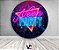 Painel De Festa Redondo 1,50x1,50 - Neon Party Colorido 015 - Imagem 2