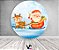 Painel De Festa Redondo 1,50x1,50 - Papai Noel Cute e Rena 020 - Imagem 2