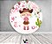Painel De Festa Redondo 1,50x1,50 - Boiadeira Rosa com Flores 028 - Imagem 2