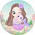 Painel De Festa Redondo 1,50x1,50 - Sereia Baby Cute 009 - Imagem 1