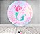 Painel De Festa Redondo 1,50x1,50 - Sereia Corais Rosa 010 - Imagem 2