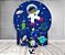 Painel De Festa Redondo 1,50 x 1,50 + Trio De Capas Cilindro - Astronauta Infantil 009 - Imagem 2
