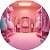 Painel De Festa Redondo 1,50x1,50 - Quarto Closet de Boneca Rosa 012 - Imagem 1