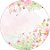 Painel De Festa Redondo 1,50x1,50 - Jardim Rosa Floral 060 - Imagem 1