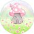 Painel De Festa Redondo 1,50x1,50 - Jardim com Cogumelos Cute 062 - Imagem 1
