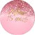 Painel De Festa Redondo 1,50x1,50 - Meus 15 Anos Rose Efeito Glitter 015 - Imagem 1
