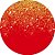 Painel De Festa Redondo 1,50x1,50 - Vermelho Efeito Glitter Dourado 019 - Imagem 1