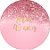 Painel De Festa Redondo 1,50x1,50 - Meus 40 Anos Efeito Glitter Rosa 073 - Imagem 1