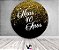 Painel De Festa Redondo 1,50x1,50 - Meus 40 Anos Efeito Glitter Dourado 105 - Imagem 2