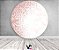 Painel De Festa Redondo 1,50x1,50 - Branco Efeito Glitter Rose 165 - Imagem 2