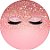 Painel De Festa Redondo 1,50x1,50 - Maquiagem Olhos Efeito Glitter Rosa 185 - Imagem 1
