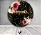 Painel De Festa Redondo 1,50x1,50 - De repente Dourado Floral 140 - Imagem 2