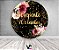 Painel De Festa Redondo 1,50x1,50 - De repente 70 e Tantos Dourado Floral 149 - Imagem 2