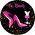 Painel De Festa Redondo 1,50x1,50 - De repente Efeito Glitter Pink 165 - Imagem 1