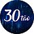 Painel De Festa Redondo 1,50x1,50 - 30 Anos 30Tão Efeito Brilhos Azul 197 - Imagem 1