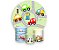 Painel De Festa Redondo 1,50 x 1,50 + Trio De Capas Cilindro - Carrinho Cute 014 - Imagem 1