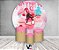 Painel De Festa Redondo 1,50 x 1,50 + Trio De Capas Cilindro - Doces Cupcakes 001 - Imagem 2