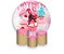 Painel De Festa Redondo 1,50 x 1,50 + Trio De Capas Cilindro - Doces Cupcakes 001 - Imagem 1