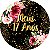 Painel De Festa Redondo 1,50x1,50 - Meus 17 Anos Dourado Floral 056 - Imagem 1