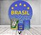 Painel De Festa Redondo 1,50 x 1,50 + Trio De Capas Cilindro - Futebol Brasil Copa 013 - Imagem 2